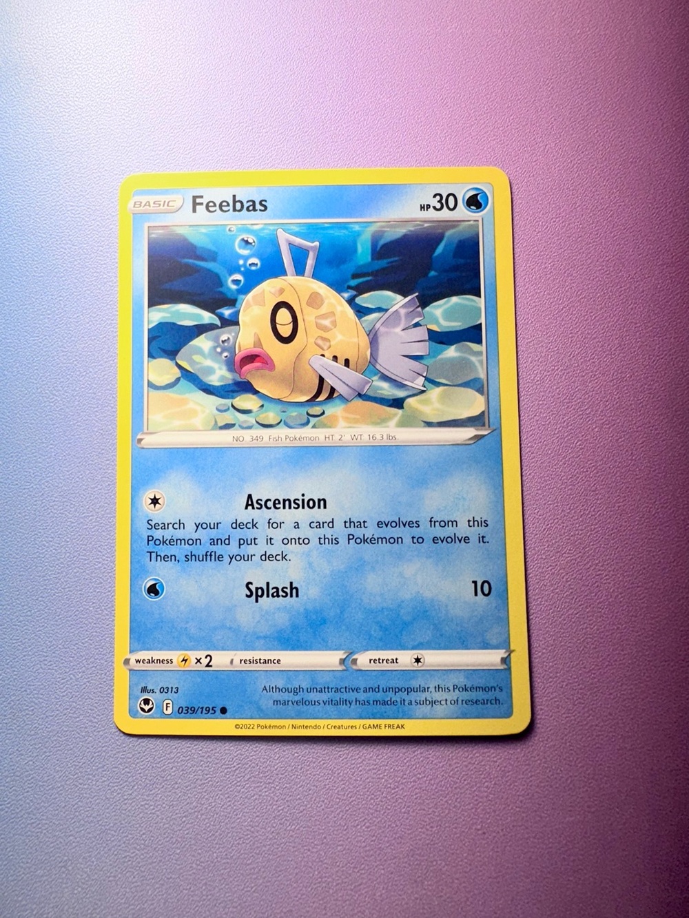 feebas - 039/195 (common) — pokémon: silver tempest